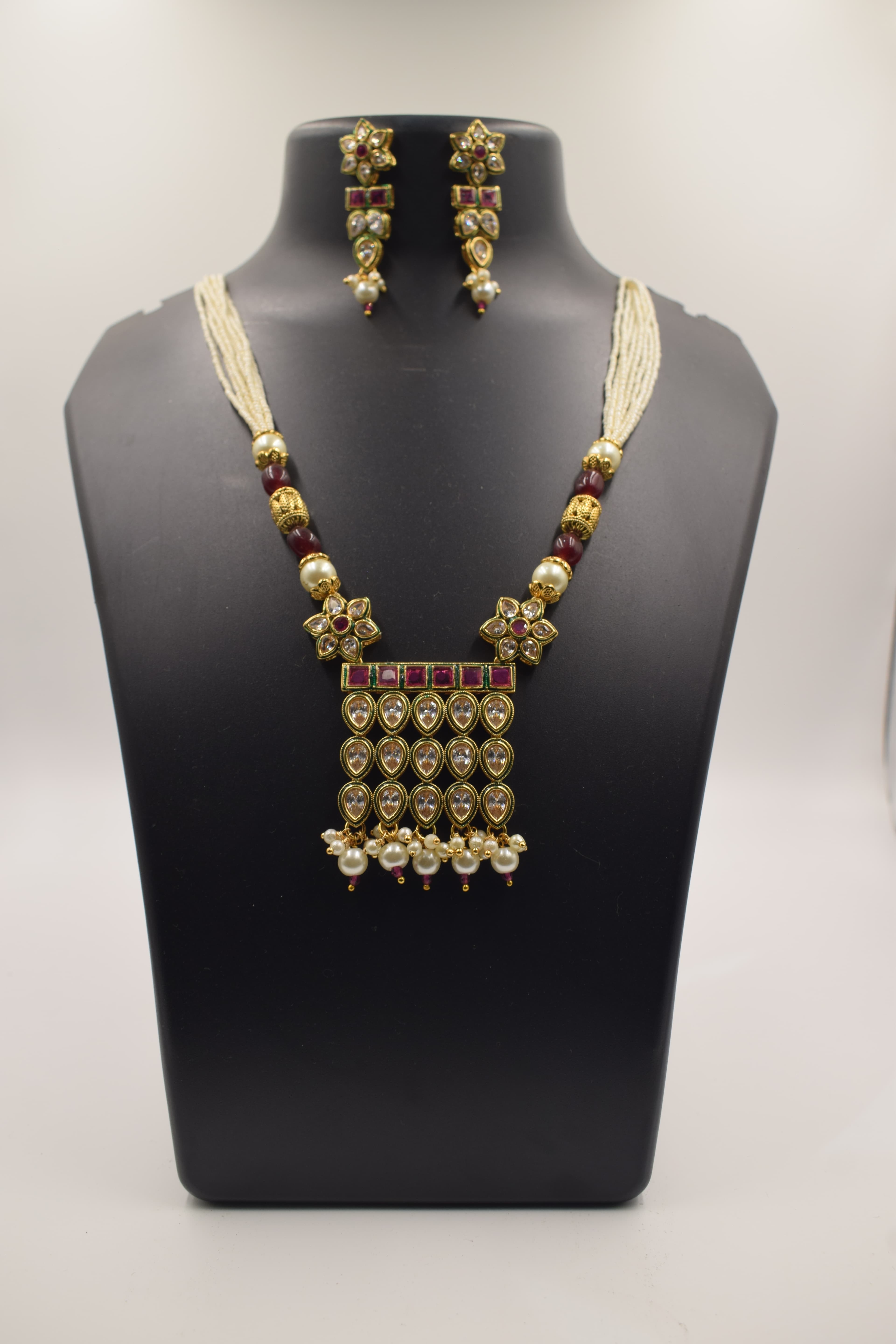 Bellissima Boutique Pune - Elegant Pearl Jewellery Set thumbnail 2