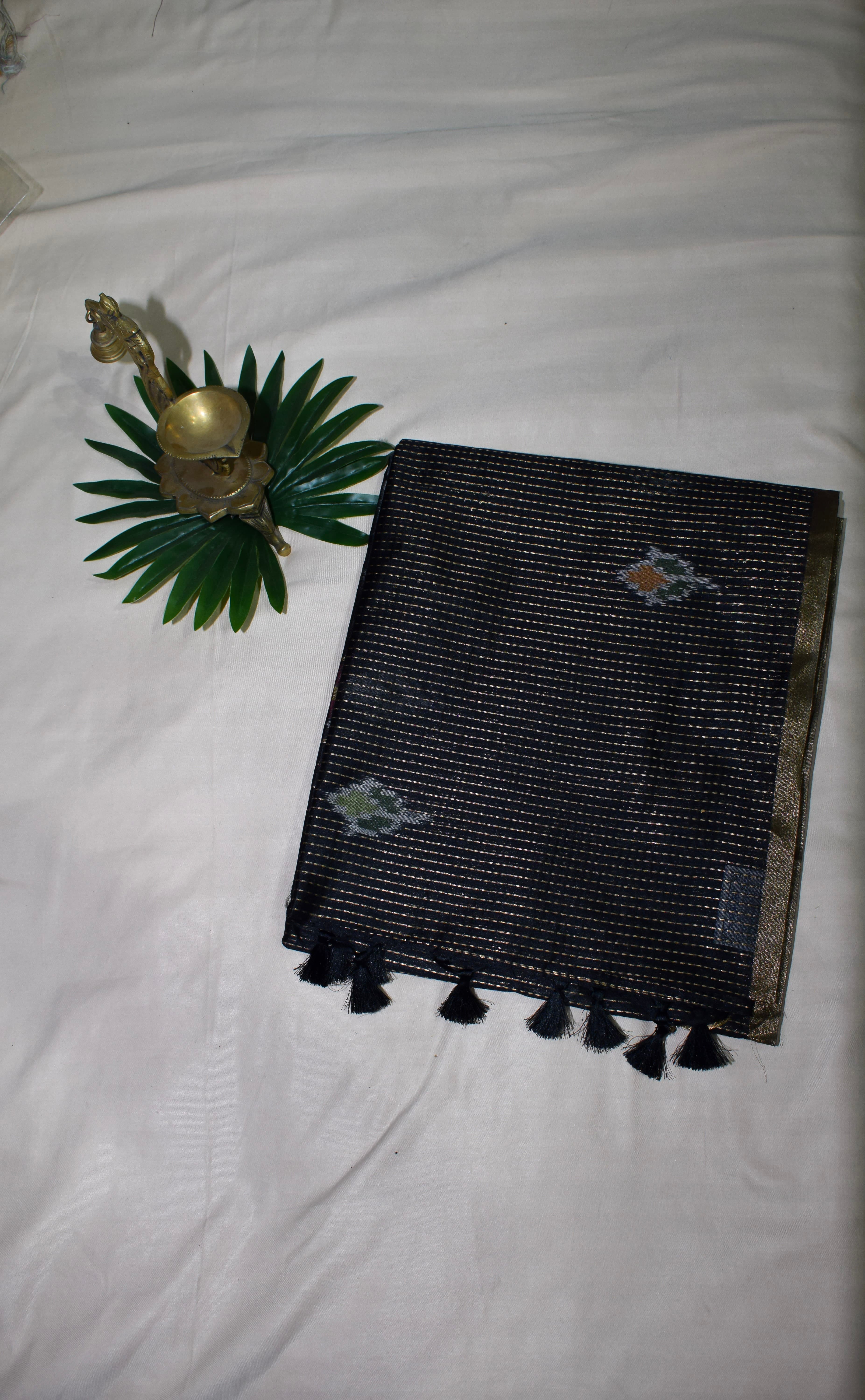 Bellissima Boutique Pune - Kantha with Ikat Pallu Saree thumbnail 2