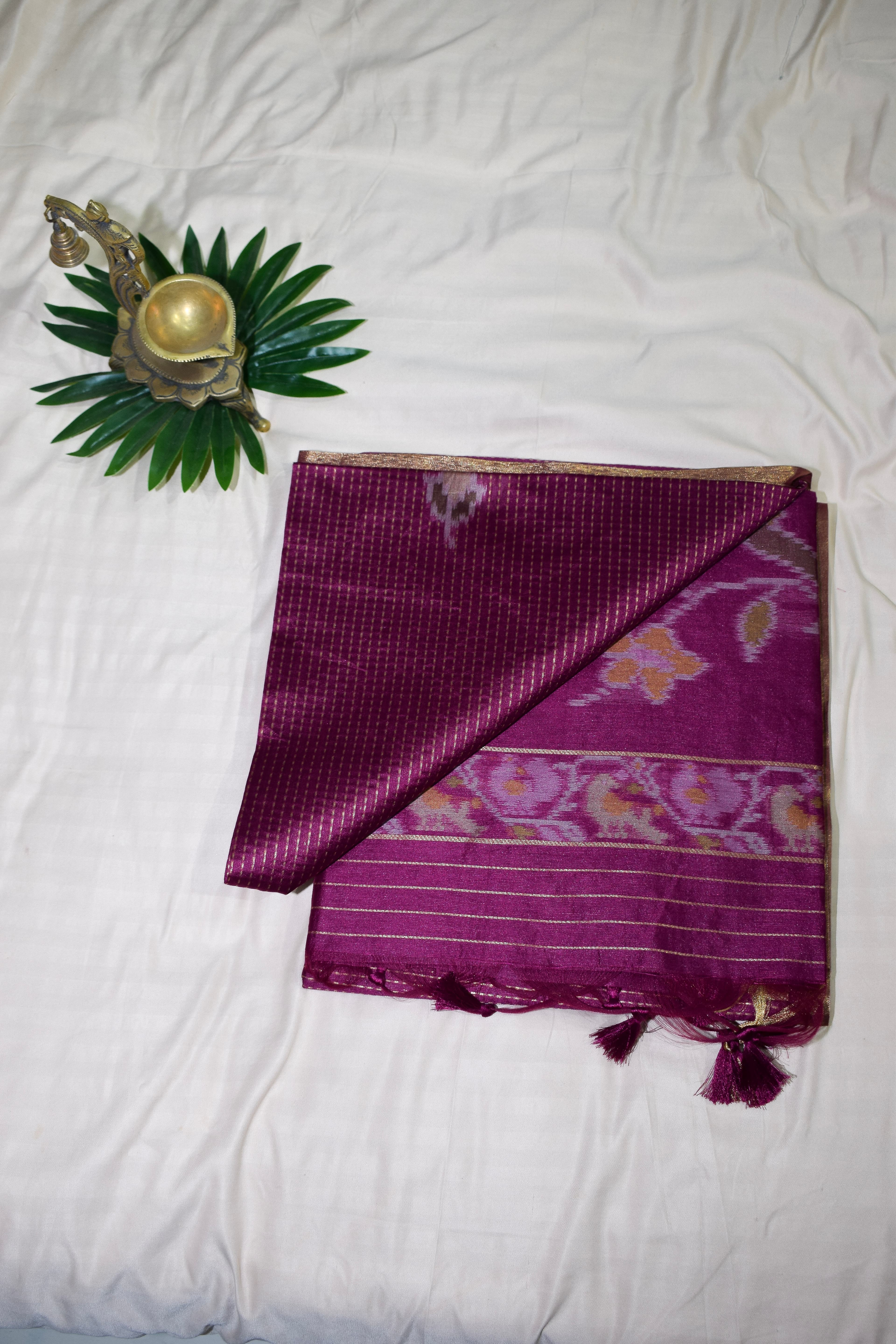 Bellissima Boutique Pune - Kantha with Ikat Pallu Saree