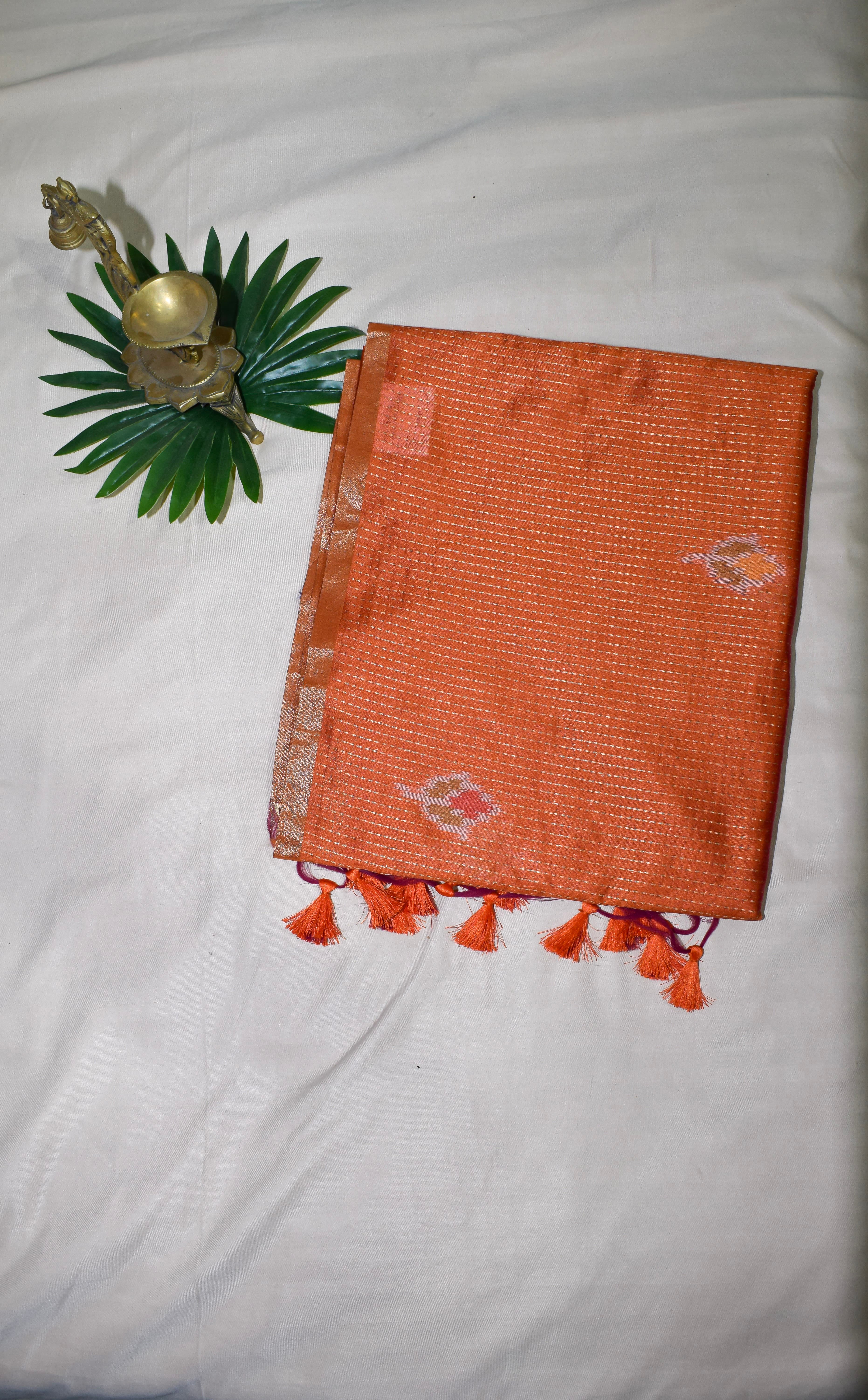 Bellissima Boutique Pune - Kantha with Ikat Pallu Saree thumbnail 5